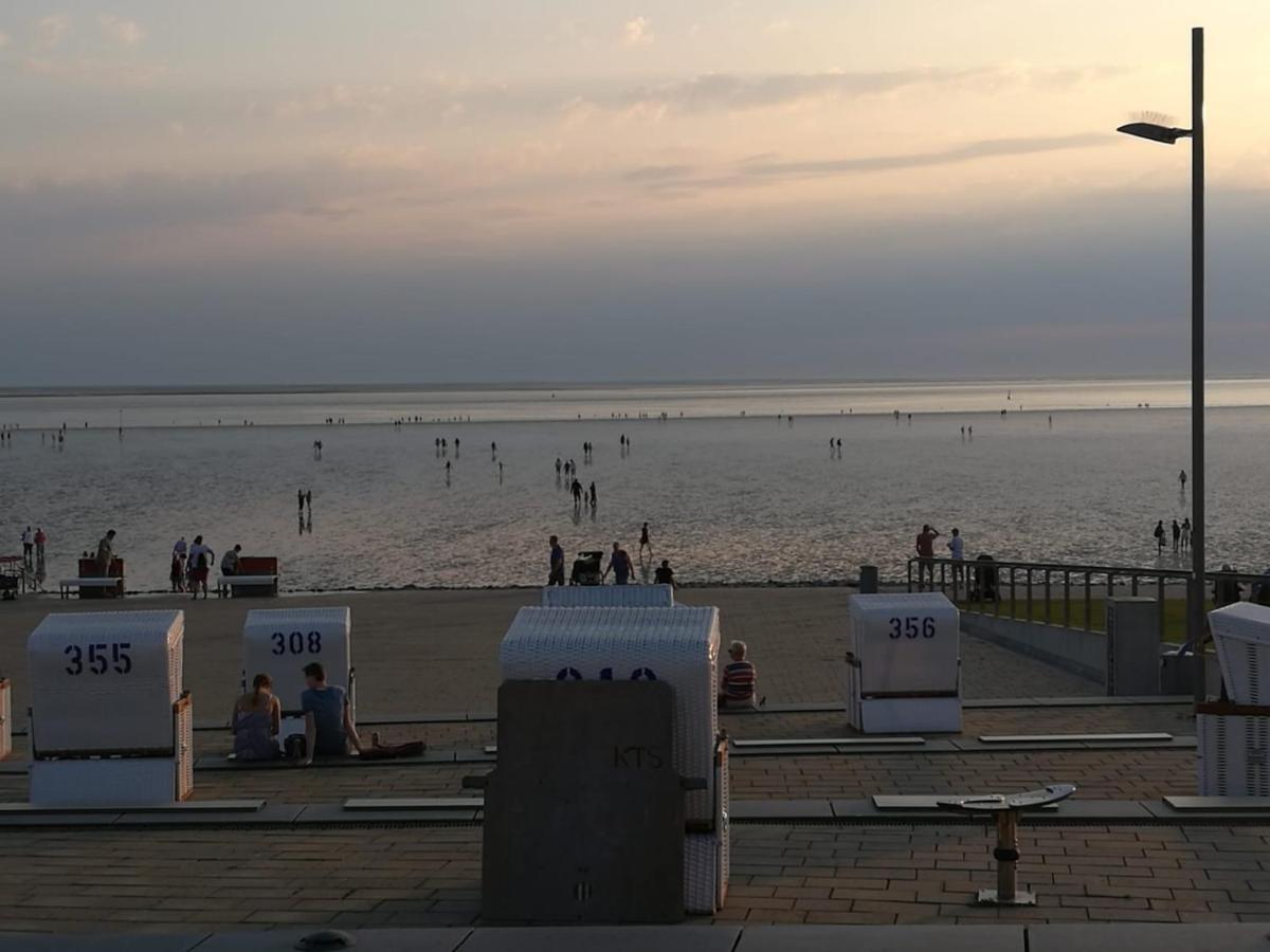 Fewo Schroeder - Bude 63A - Mit Strandkorb Am Meer - Inklusive Bettwaesche Und Handtuecher Westerdeichstrich Buitenkant foto